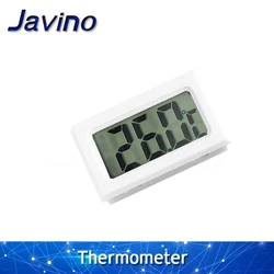 Compact Waterproof Digital Thermometer with LCD Display for Indoor and Outdoor Use (White no cable)