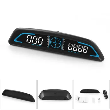 Tachimetro GPS HUD G3 - USB collegato con velocità, orologio, bussola, allarme di altitudine e velocità eccessiva, adatto universale per tutte le auto