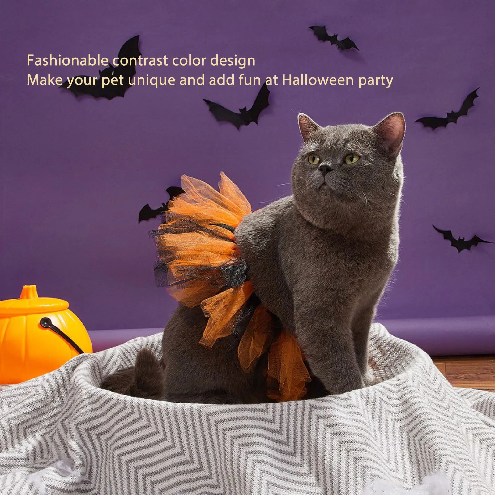 Pet Clothes Halloween Skirt Breathable Fashionable Puppy Cat Costume For Halloween Party Stage Performance