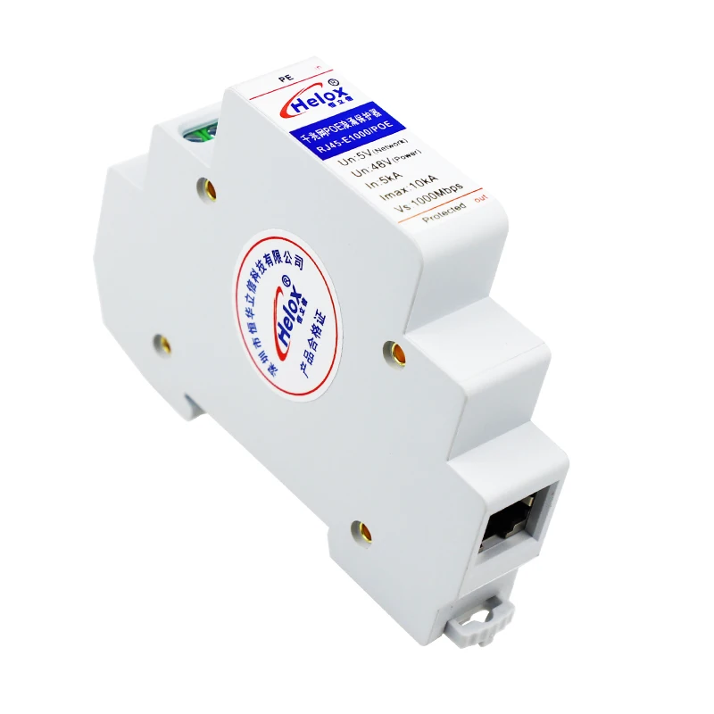 Rail Gigabit Ethernet Poe Dispositivo Di Protezione Contro I Fulmini Hd Gigabit Ethernet Poe Protezione Contro I Fulmini Poe Surge Protectorrj45-E1000