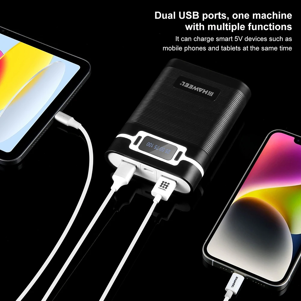 18650 배터리 박스 케이스, 쉘 듀얼 USB 배터리 거치대, QC3.0 보조배터리 케이스, C타입 PD 충전, DIY 쉘, 4 슬롯, 10000mAh 충전기