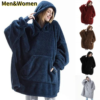 Warm thick TV Hooded Sweater Blanket 1