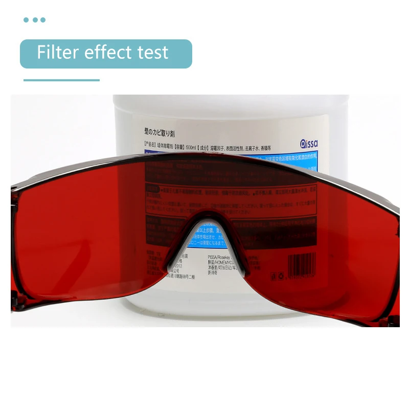 Eye Protection Goggles Eye Mask 1Pc Red Laser Protective Goggles Light Blocking Eye Mask Beauty Salon Eye Care Mask IPL Laser LED UV Lamp Treatment