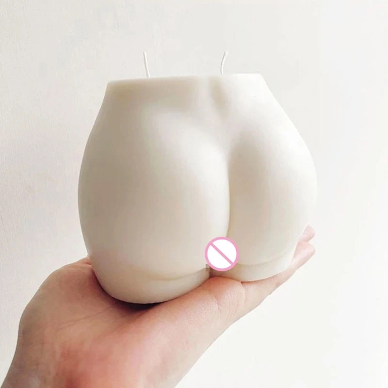 3D Plump Buttocks Shaped Silicone Mold for Handmade Making Soap Plaster Epoxy Mould Cake Chocolate Decorating