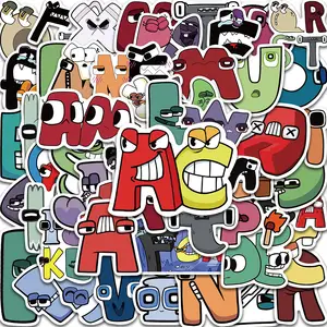 Cartoon Game Alphabet Lore Stickers For Laptop Skateboard - Temu