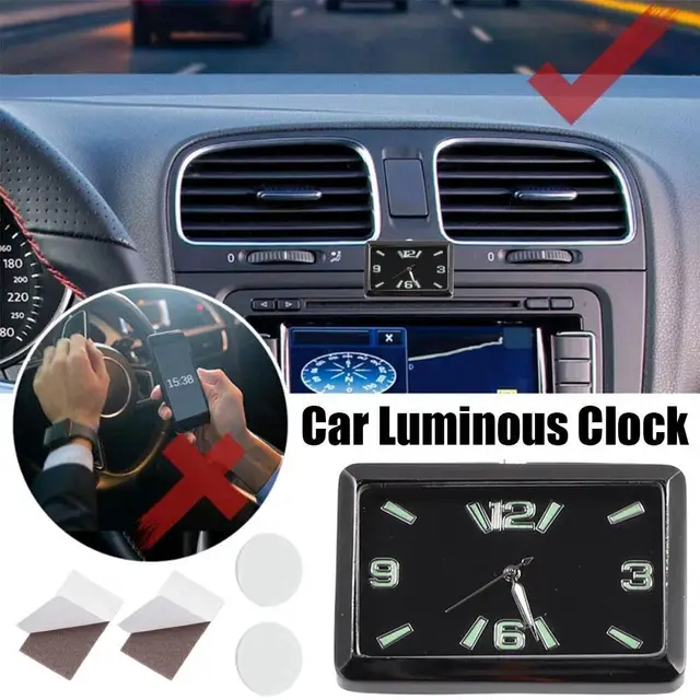 Auto Uhr Auto interne Stick-on Mini digitale Mode Uhr Auto Quarzuhr Uhr Auto  Ornamente Zubehör - AliExpress