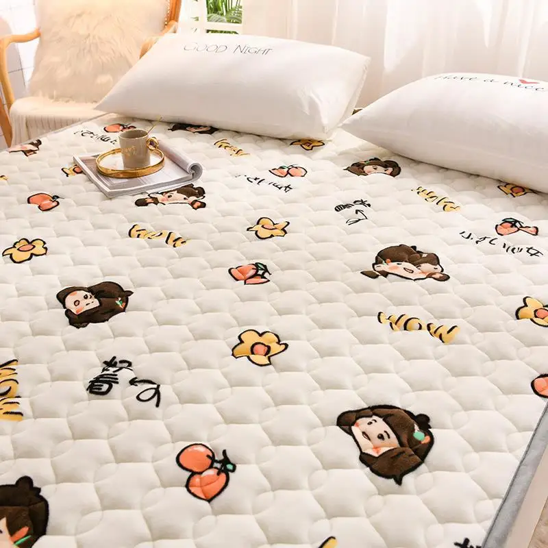 

New Milk Flour Mattress Bed Protector Tatami Bed Mattress Household Tatami Non slip Warm Mattress Mattress Mattress