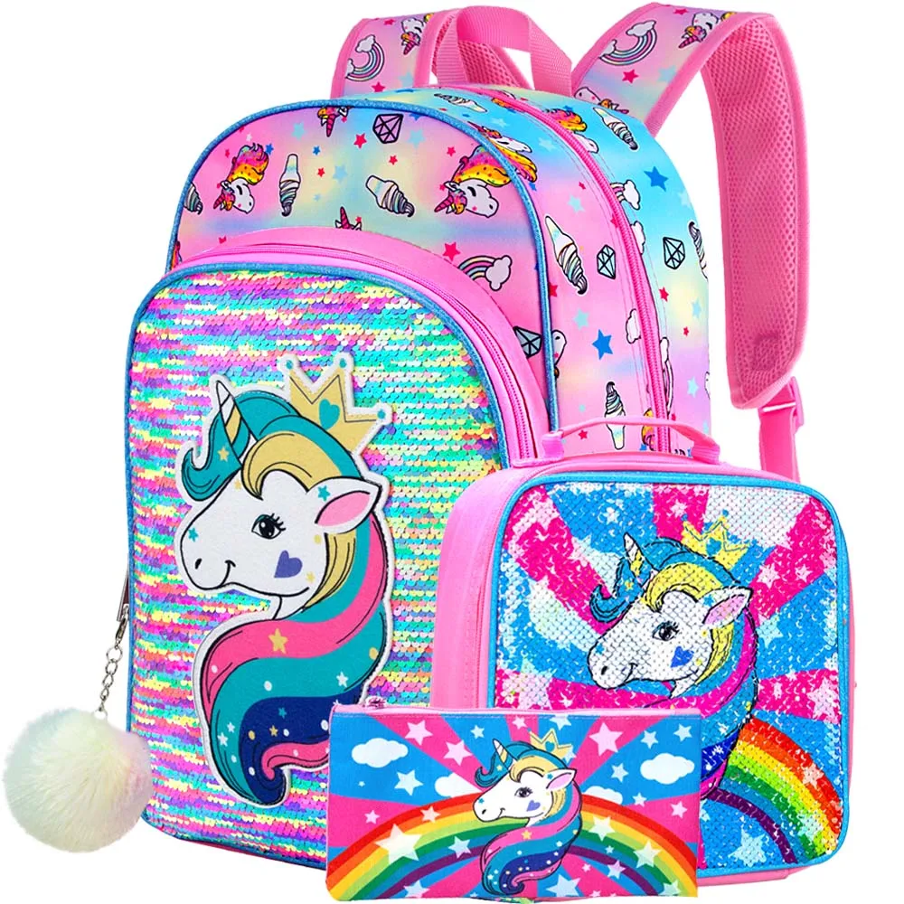For Girls Unicorn Bag In Amazon 3PCS Unicorn Backpack For Girls