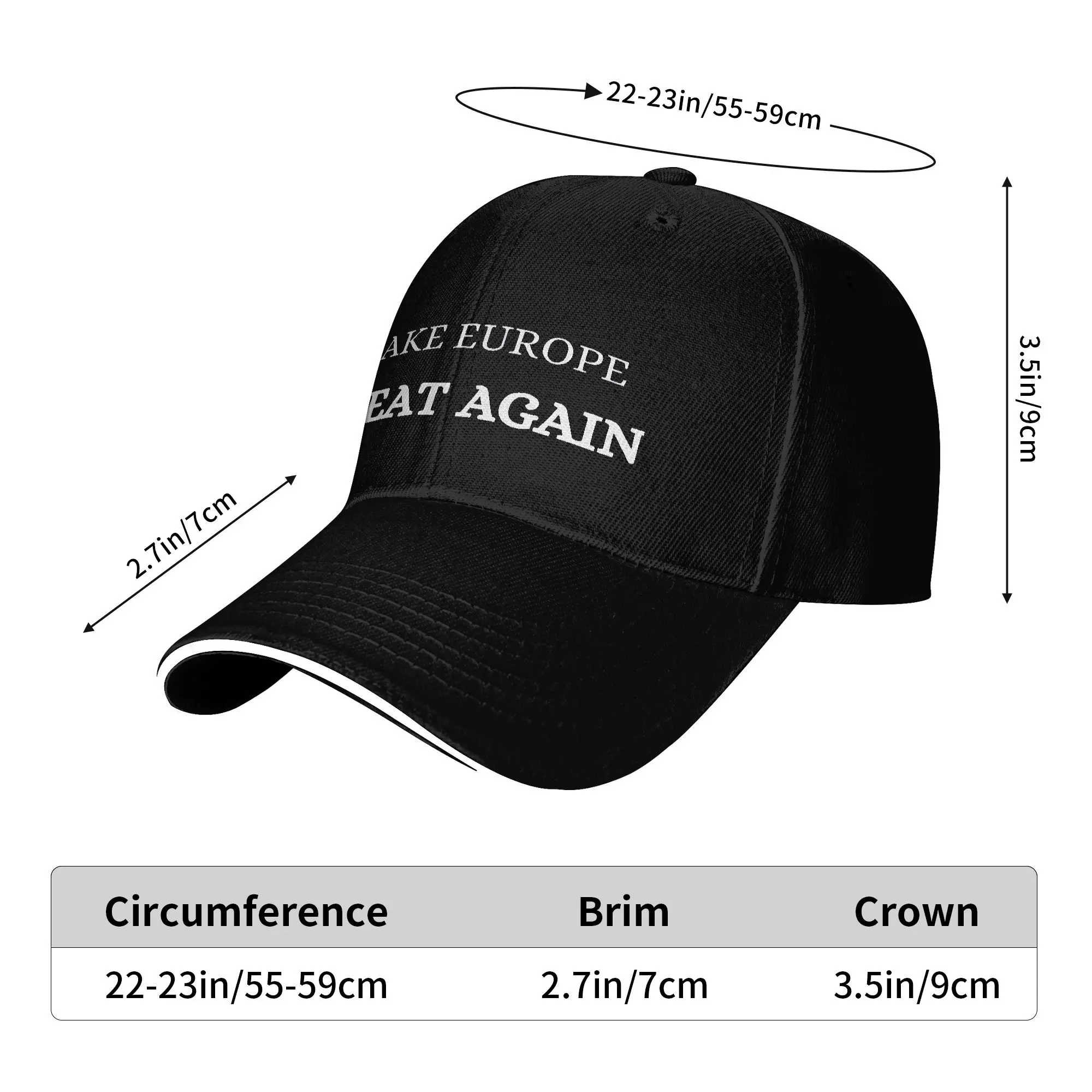 2025 Baseball Cap MAKE EUROPE GREAT AGAIN Vintage Women Men Trucker Hat Sun-Proof Logo Outdoor Sports Snapback Cap Birthday Gift 5