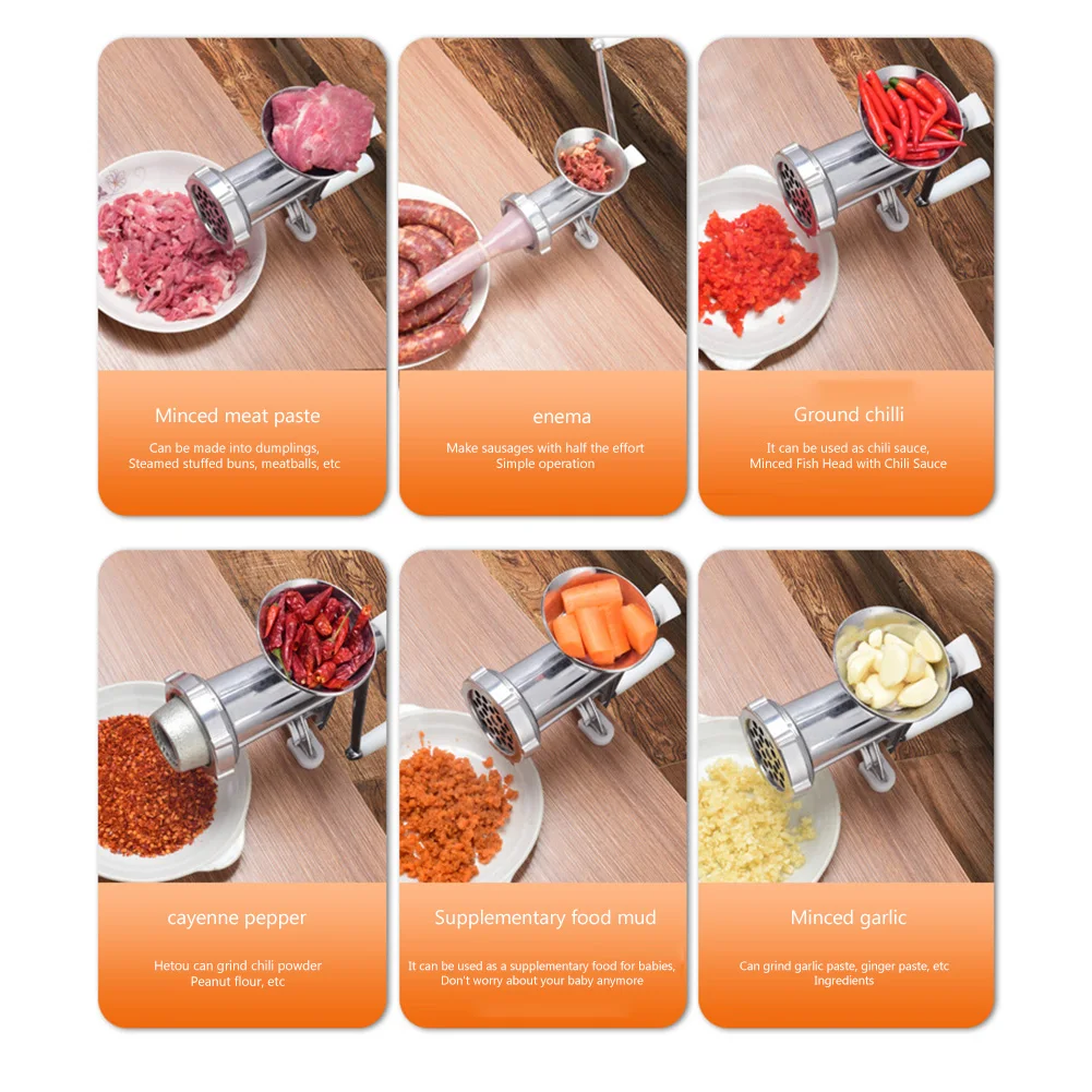 Dropship Meat Mincer Manual Meat Grinder Hand-Cranked Suction Base For Home Kitchen  Grind Meat Sausage Cookies Vegetables to Sell Online at a Lower Price