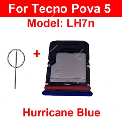 Sim Card Tray Holder | Universal Slot Card Reader & SIM Card Repair Parts (Pova 5 - Blue)