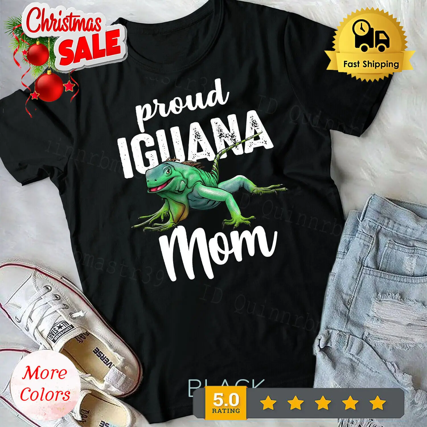 Proud Iguana Mom Lizard Lover T-Shirt Unisex.