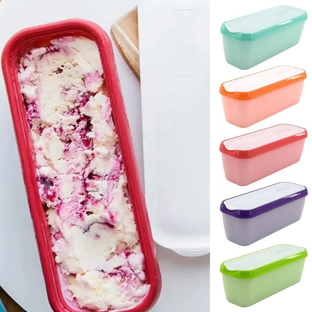 5-Color Kitchen Reusable Ice Cream Tub Containers For Homemade DIY