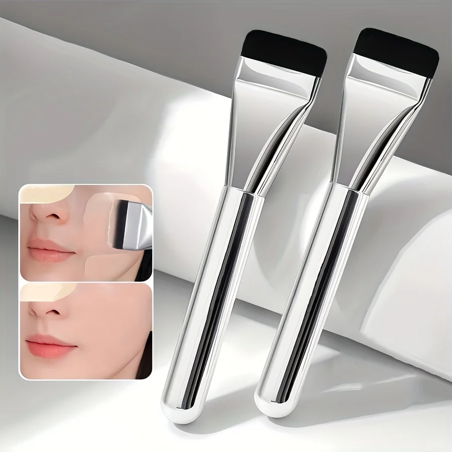 Flat-head Foundation Brush Ultra-thin Flat Brush Head Traceless Mask Brush Mixed Foundation Cream Makeup Brushes