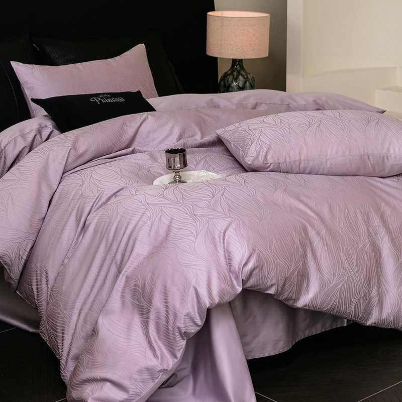2025 New Solid Color Bedding Sets - High-End Long-Staple Cotton, 100% Pure, High Thread Count, 1.5m Bed 3