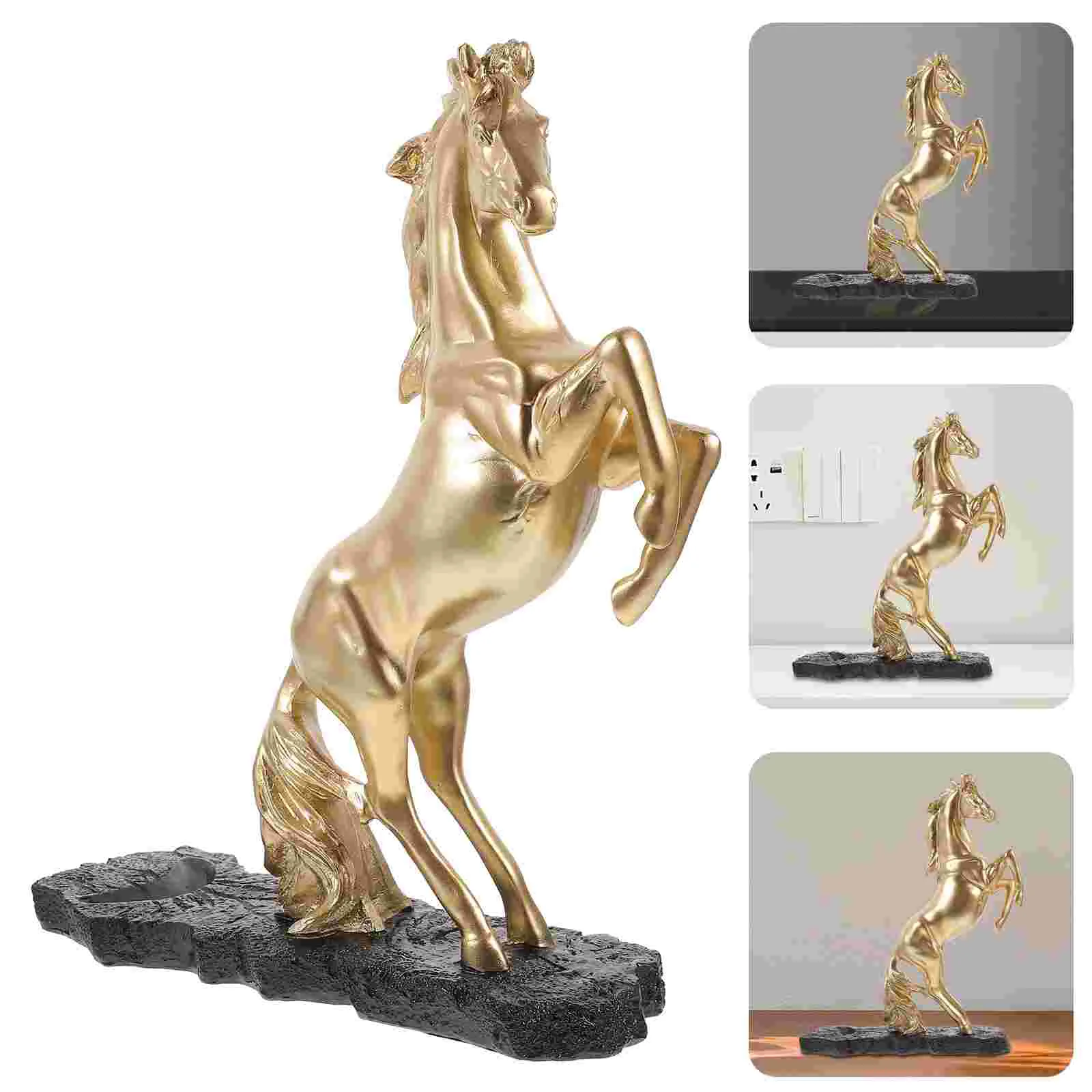 

Horse Statue Table Horse Statue Standing Horse Adornment Desktop Horse Figurine Decor