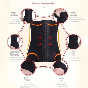 Shapewear Women Belly Band Girdle Weight Loss Slimming Clothes Ladies Postpartum Body Shaping Breathable Fat Burning Summer Thin - Thumbnail 5