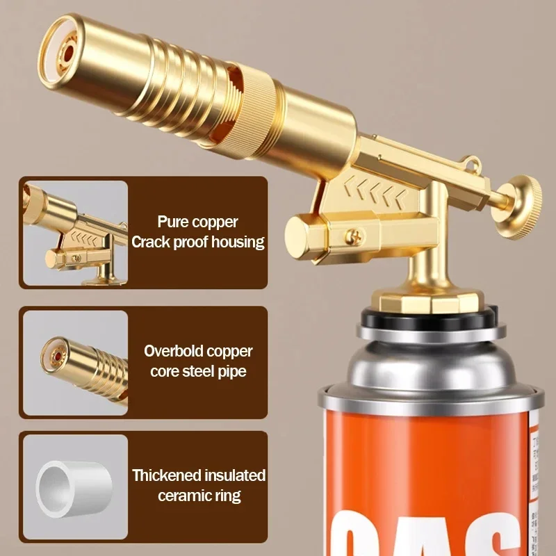 Welding Equipment Flame Thrower Kitchen Ignition Portable Copper Welding Gas Torch Flame Gun Butane Burner Outdoor Barbecue Ligh gas torch welding torch butane torch gas burner