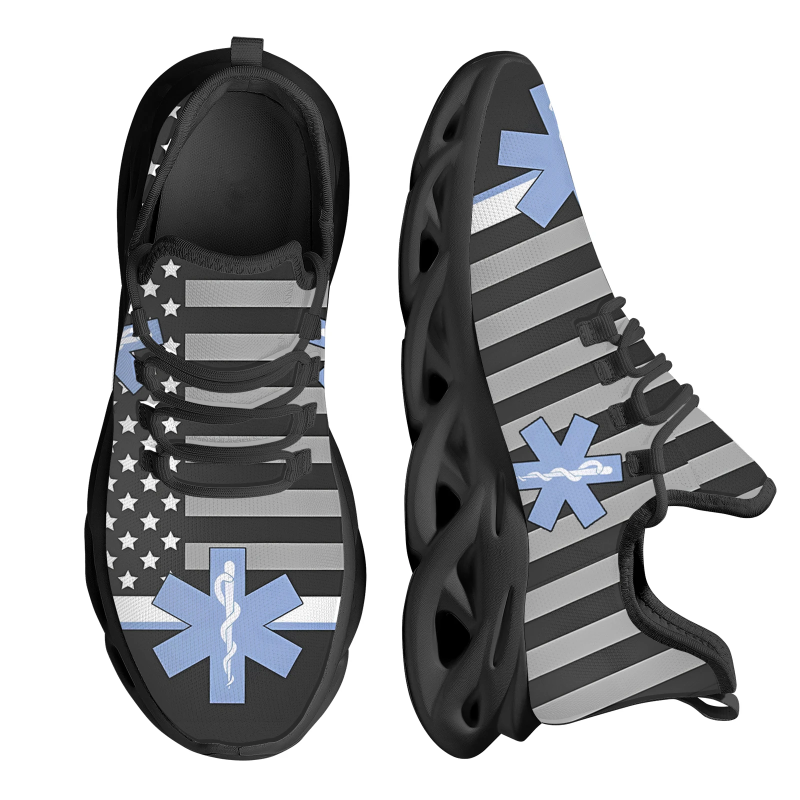Женские легкие кроссовки INSTANTARTS EMT, сетчатые сникерсы с принтом EMS, на шнуровке, на платформе, для медицинского тенниса, 2023