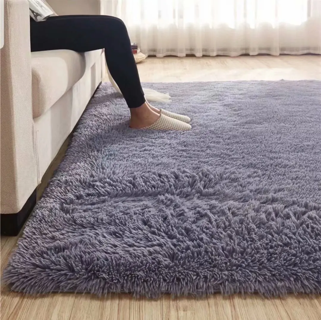 RULDGEE Warm Alfombra Plush Shaggy Carpet Floor Rugs For Kids Living Room Fluffy Home Faux Fur Area Rug Mats Silky Rugs