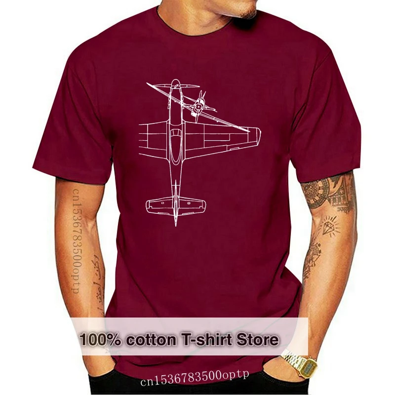 P-51 Mustang Line Art Wii Airals War Bird Cotton Men Classic 2019 O Neck Street Wear Hip Hop Tops Movie Tee Shirt