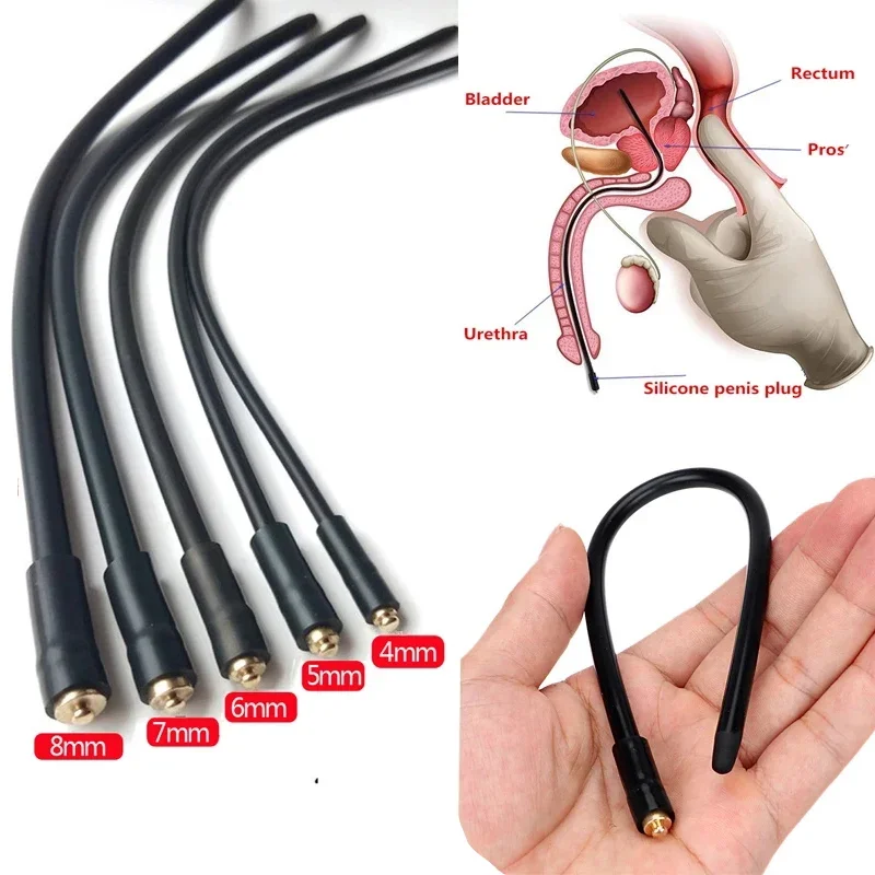 Electric Shock Accessories Urethral Catheter Sounding Plug Dilator Electro Stimulate Penis Plug Horse Eye Stick Sex Toy for Men electro sex toys,electric sex toys