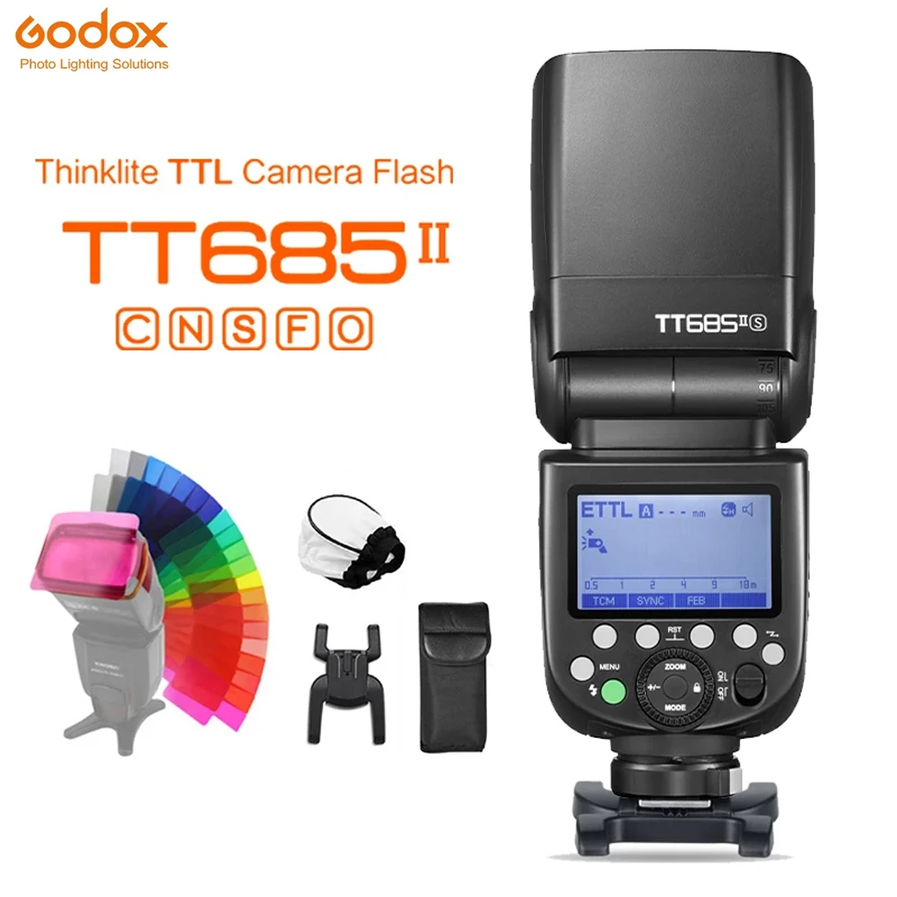 

Godox TT685II TT685C TT685N TT685S TT685F TT685O TTL HSS Camera Flash Light Speedlite for Canon Nikon Sony Fuji Olympus Camera