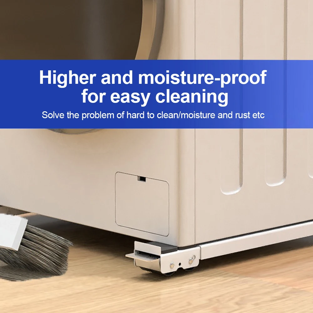 2Pcs Appliance Roller Non Slip Heavy Duty Base Extensible Mobile Roller for Washing Machines Refrigerator