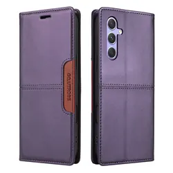Leather Flip Wallet Case - Elegant and Durable Protection with Card Slots and Magnetic Closure - Galaxy A70 (Purple)
