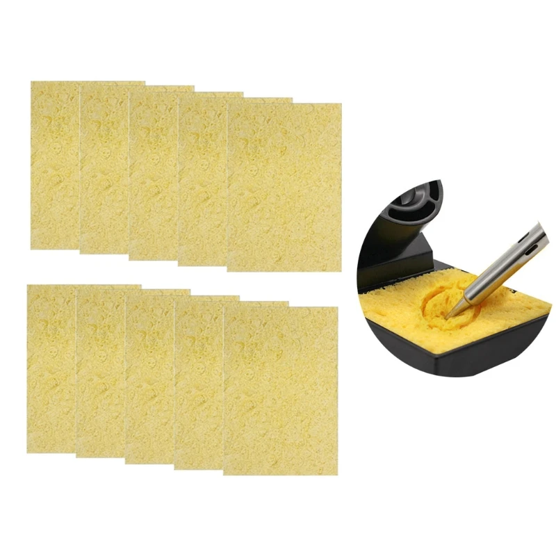 

10Pcs Soldering Tip Cleaning Sponge High Temperature Resistant Replacemen Sponge