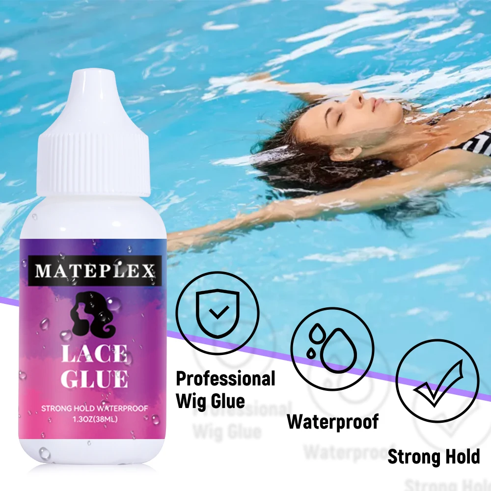 Wig Glue Waterproof Lace Glue Strong Hold Wig Adhesive For Toupee Frontal Professional For Lace Front Wigs Adhesive Remover wig glue,wig glue remover