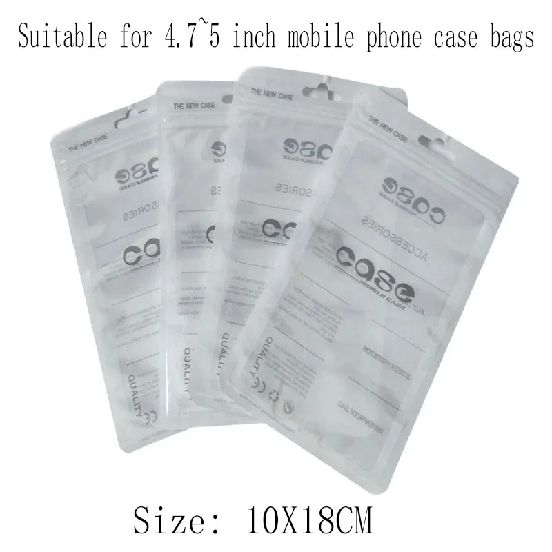 50-Pack Neutral Plastic Zip Lock Phone Case Pouches - Durable Accessory Packaging Bags