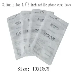 50 - Pack Neutral Plastic Zip Lock Phone Case Pouches - Durable Accessory Packaging Bags (12x21cm White 2)