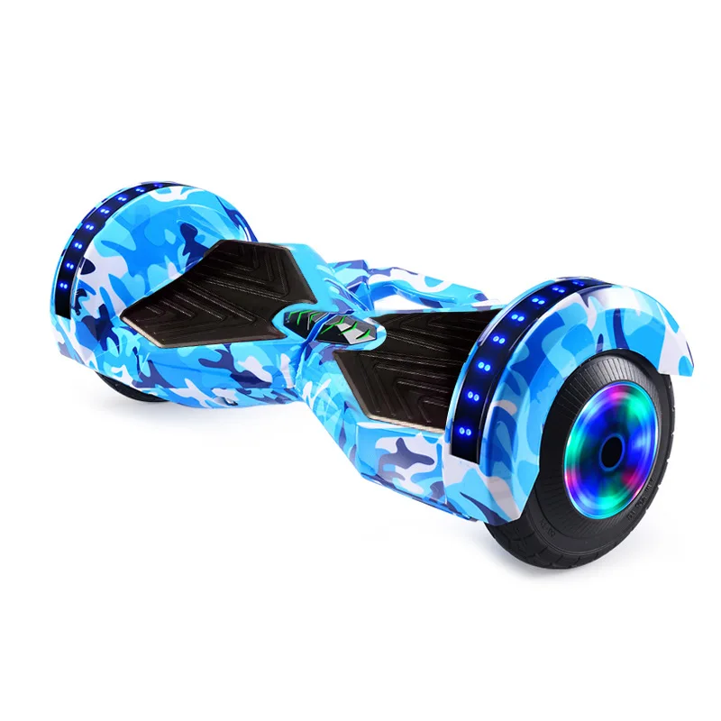 Electric Self Balancing Scooter with LED Light Go Kart Handle Cheap Two Wheel Smart Balance Hoverboard 8 Inch
