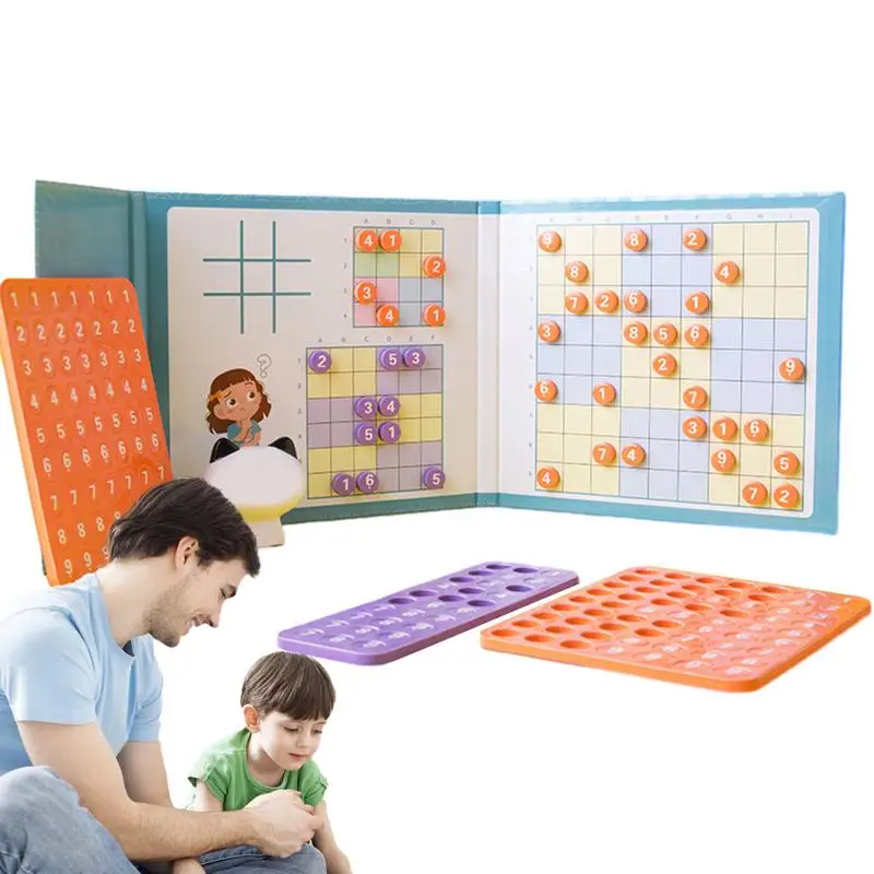 

Brain Games Sudoku Wooden Sudoku Chess Logic Training Board Multifunctional Educational Thinking Training Magnetic Board Toy