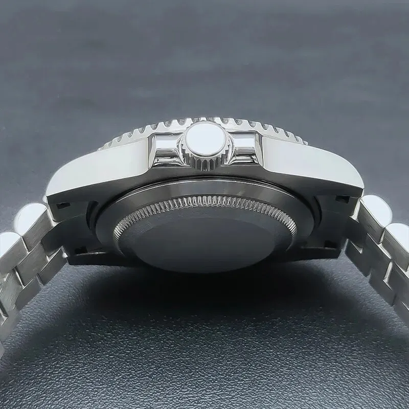 NEITON Sapphire Glass Watch Case with Presidential Strap - 40mm, 10 ATM Waterproof