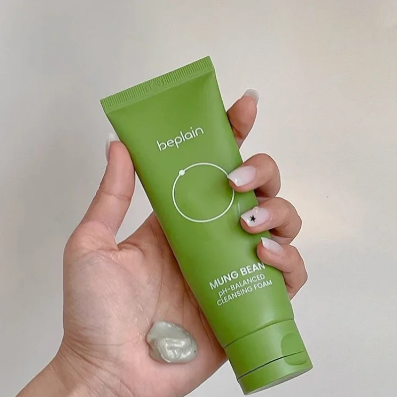 Korea Beplain Mung Bean Ph-balanced Face Cleansing Foam Facial Cleaning Care Products 1pc
