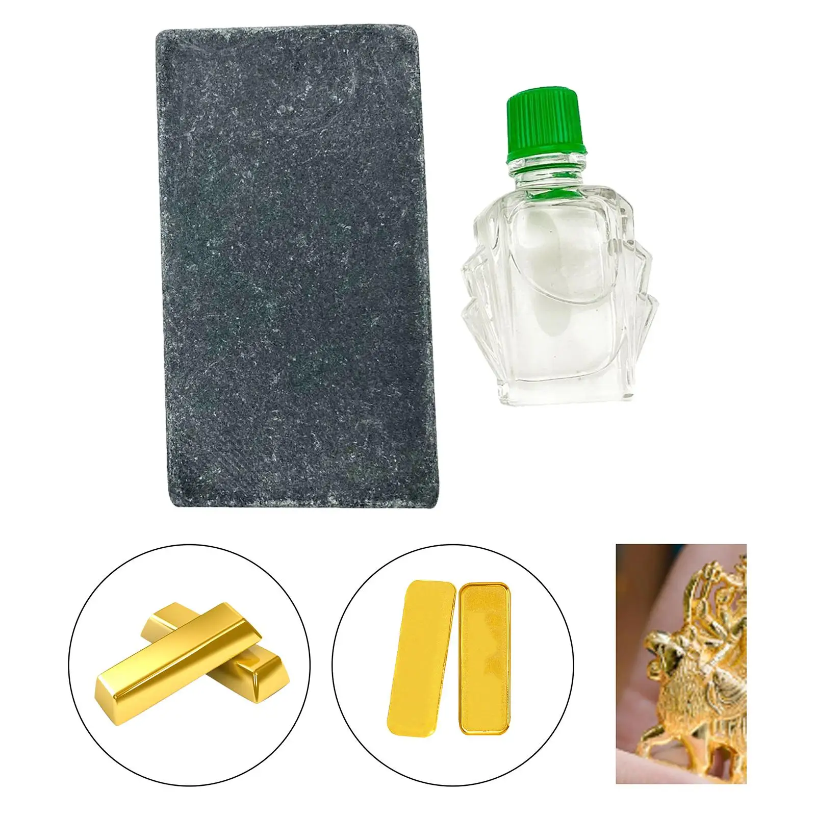 Jewelry Gold Testing Tool Jewelry Test Stone with Acid Portable Gold Testing Stone Gold Inspection Kit Gold Detecting Equipment Jewelry Gold Testing Tool Jewelry Test Stone with Acid Portable Gold Testing Stone Gold Inspection Kit Gold Detecting Equipment