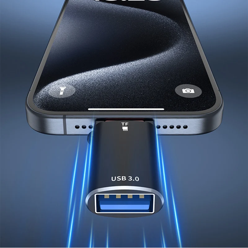 Type C to USB Converter Cell Phone OTG Adapter USB3.0 Micro SD TF Card Reader Viewer Data Transfer Dongle Tablet Memory Extender