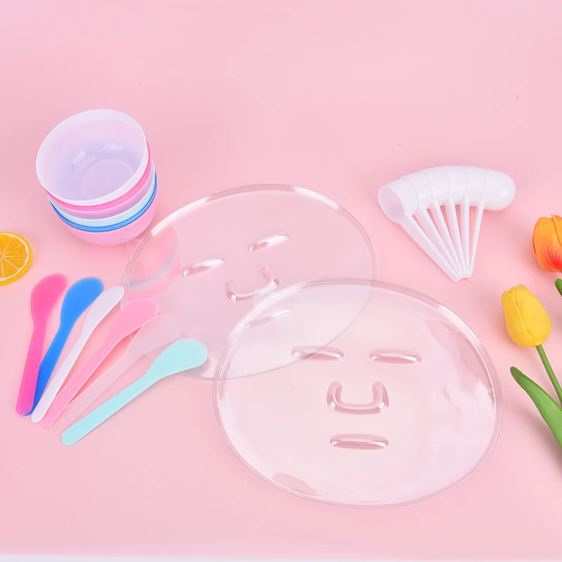 4pcssetReuseableFacialMaskPlateMachineMakerClearSiliconeMask