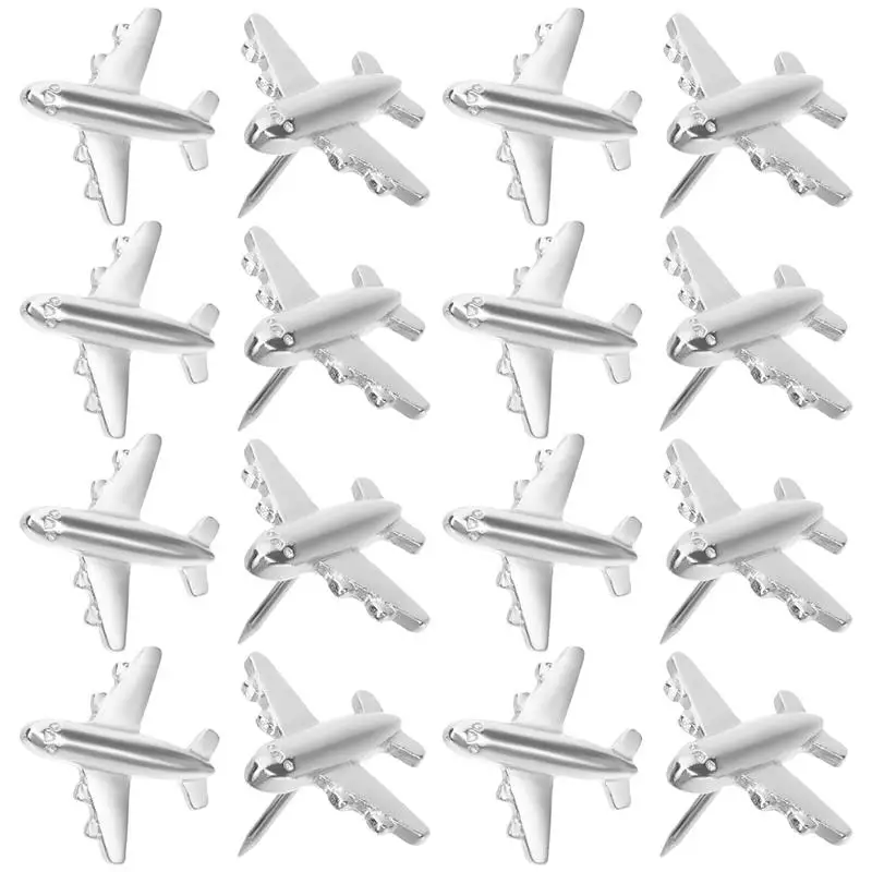 

12pcs Bulletin Board Push Pin Photos Wall Maps Metal Decorative Pushpins Thumb Tacks Steel Needle Office Board Aircraft Pushpin