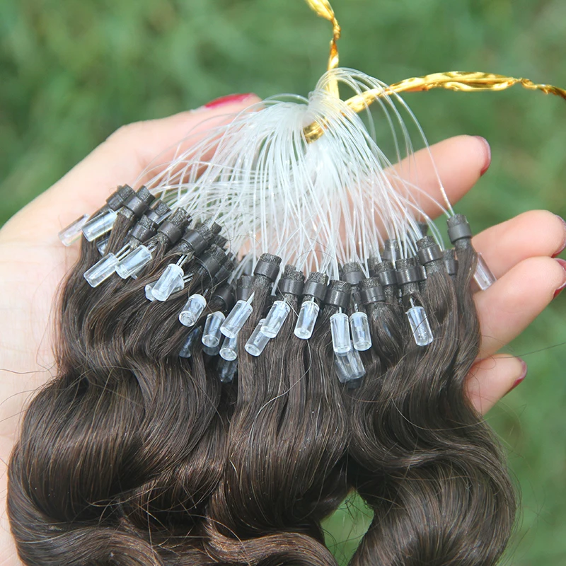 Lose Wave Micro Loop Human Hair Extensions 12-30Inch Microlink Hair Extensions Micro Ring Human For Women