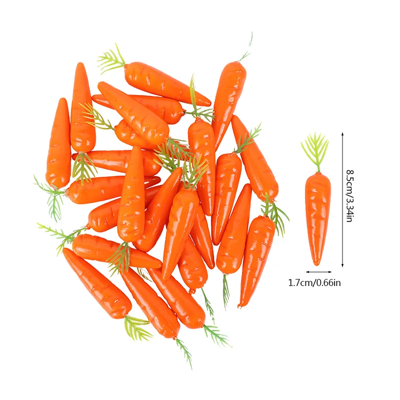 Easter Decoration Simulation Mini Carrot Artificial Foam Vegetable Carrots Easter Party Home Decor Ornaments Kids Gift DIY Craft