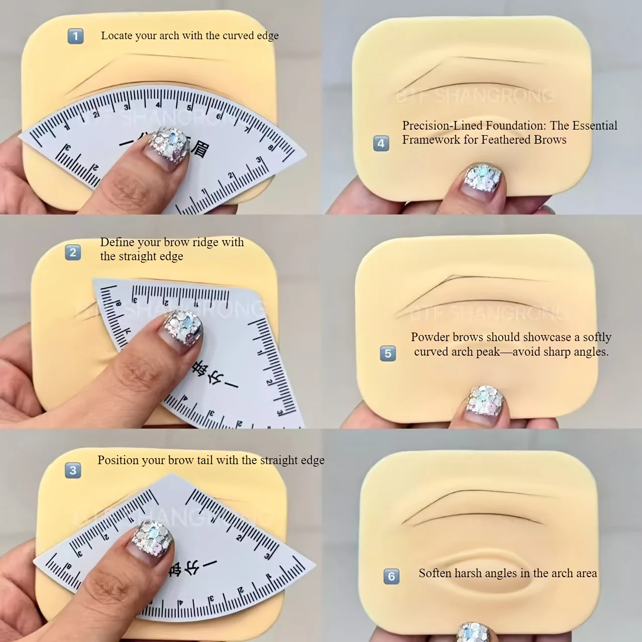 1PC Eyebrow Stencil Kit - Instant Perfect Brows, Multi-Style Templates for Women, Precision Shaping Tool, Foolproof Guide