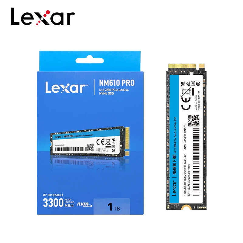 Lexar M.2 2280 NVMe SSD Hard Drive 1TB 2TB 500GB PCIe Gen3x4 Solid