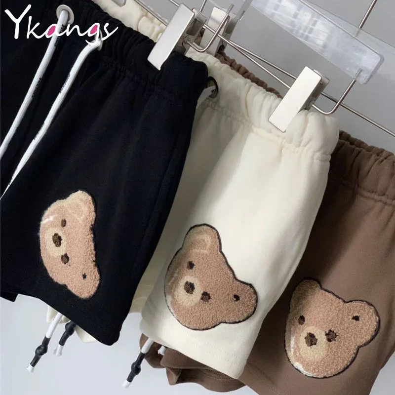 

Cute Cartoon Sport Casual Summer Shorts Women Harajuku Korean Style Chic High Waist Sweat Streetwear Jogger Vintage Shorts Femme
