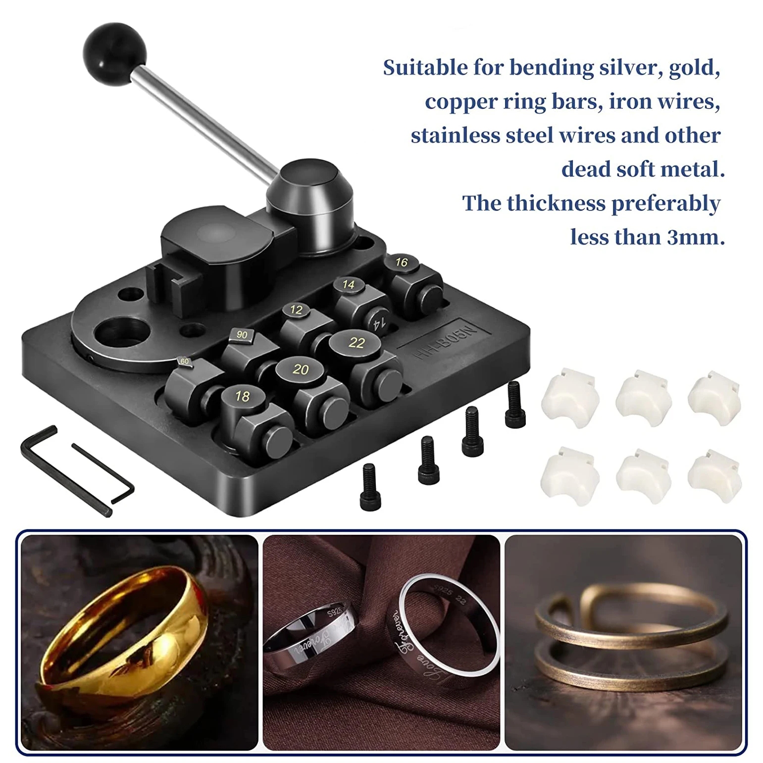 Macchina piegatubi per anelli Strumenti multifunzionali per la creazione di accessori Arrotondamento che forma strumenti per la creazione di gioielli - immagine 4
