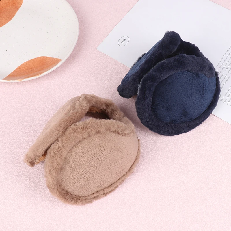 Thermal Soft Plush Earmuffs Man Winter Thicken Ear Warmer Outdoor Sports Windproof Coldproof Ear Cover 1pc