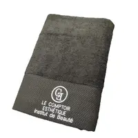 Black Towel Custom LOGO Bath Towel Personalized Name Embroidery Cotton Bath Towel Custom Great for Prayer Special Occasions 1