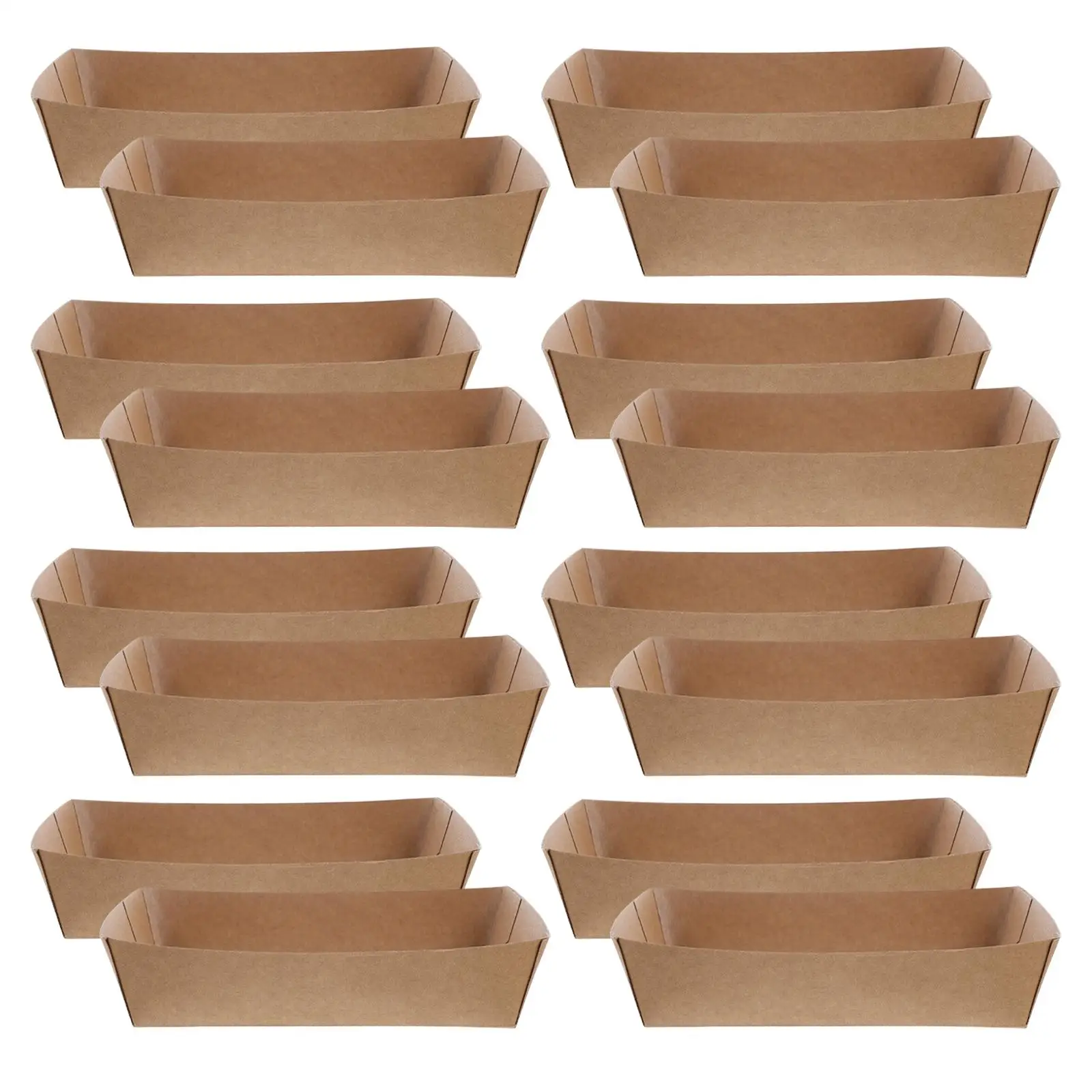 50pcs Disposable Paper Sandwich and Hot Dog Boxes, Kraft Food Boat Trays for Takeout, P... - SKU DPSB1803 - UGI Packaging